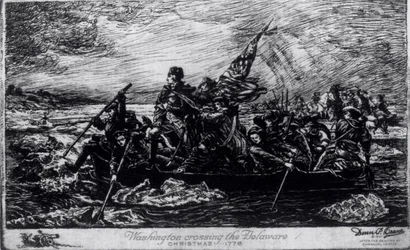 Washington atravessando o Delaware, Natal de 1776, c.1931